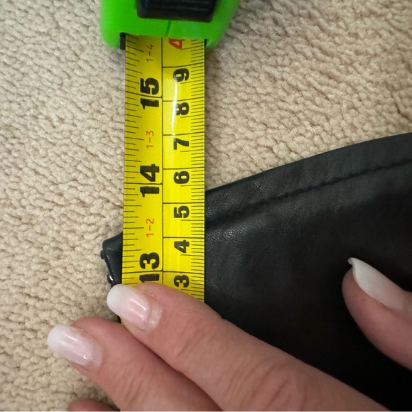 Danier Vintage Leather Black Bootcut Pants Size 4 - Picture 7 of 8